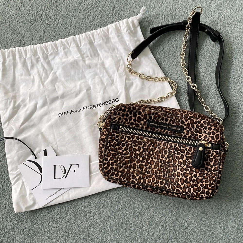 Diane von Furstenberg leopard print bag